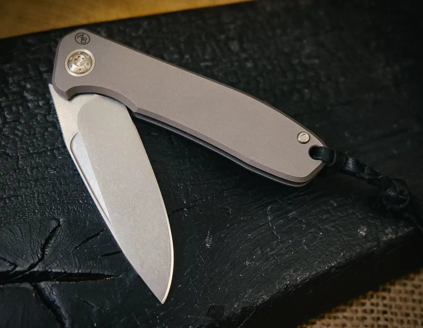 Arno Bernard Knives iMamba Solid Titanium (Non-Flipper, Washer, Fuller, Stonewashed)