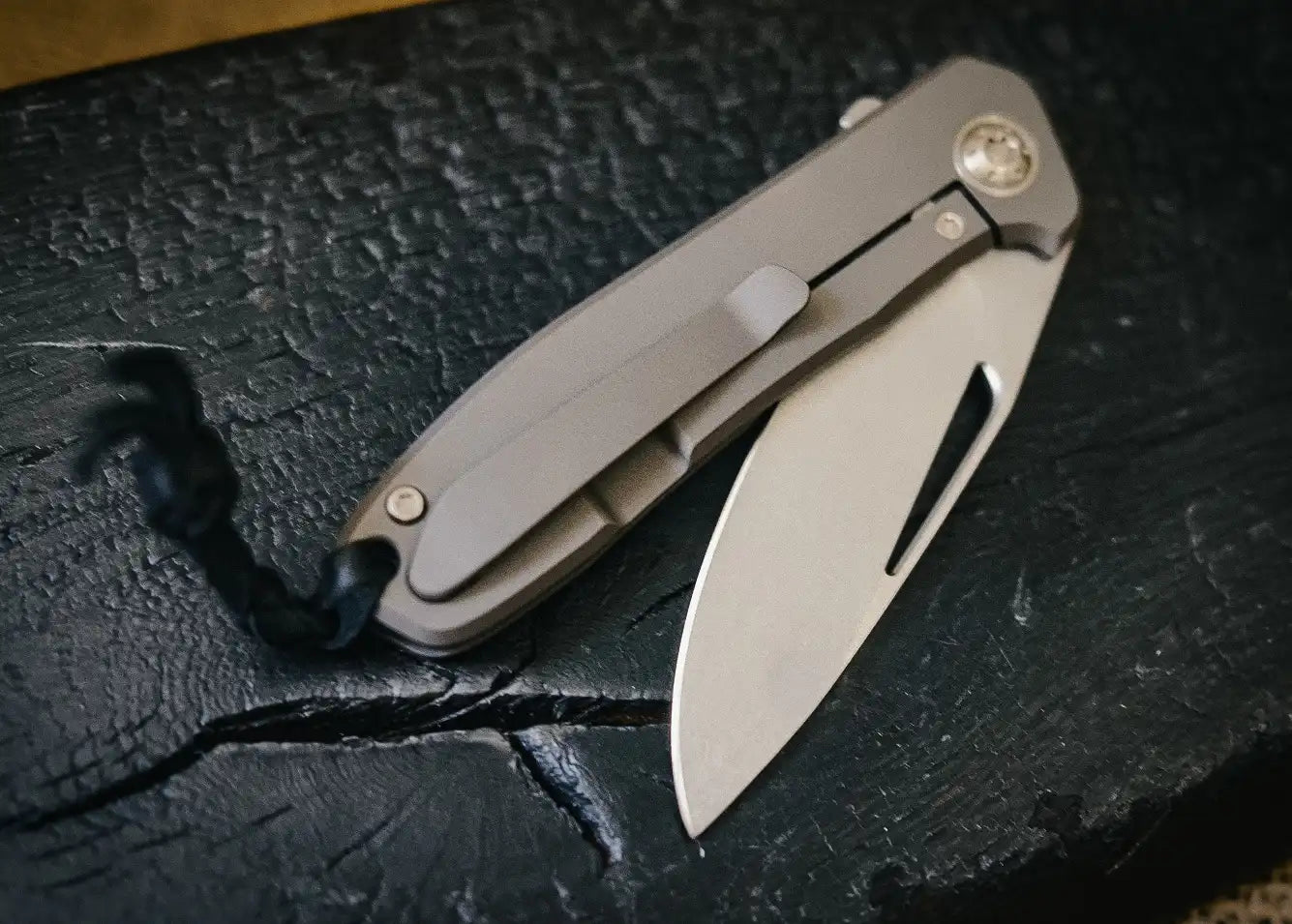 Arno Bernard Knives iMamba Solid Titanium (Flipper, Kugellager, Skelettiert, Stonewash)