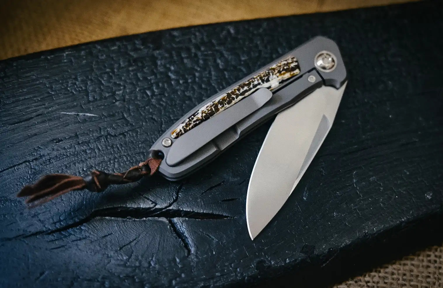 Arno Bernard Knives iMamba Kudu braun (Non-Flipper, Washer, Fuller, Spiegelpoliert)