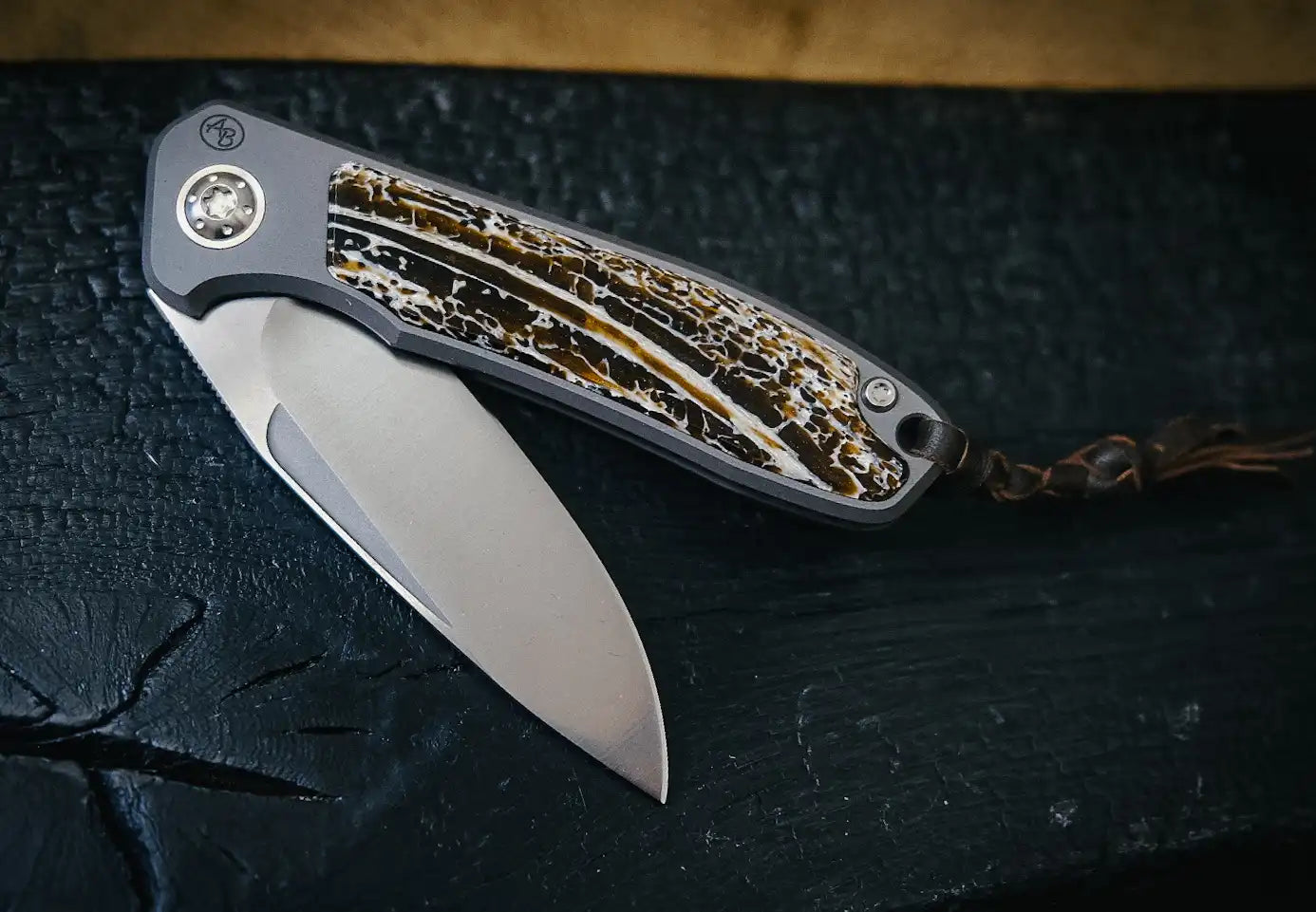 Arno Bernard Knives iMamba Kudu braun (Non-Flipper, Washer, Fuller, Spiegelpoliert)