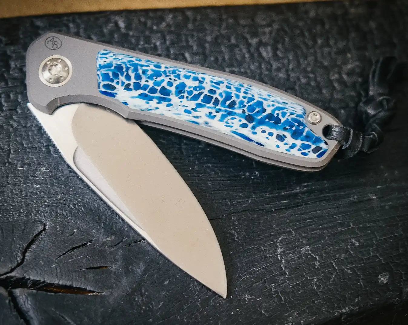 Arno Bernard Knives iMamba Kudu blau (Flipper, Kugellager, Fuller, Spiegelpoliert)