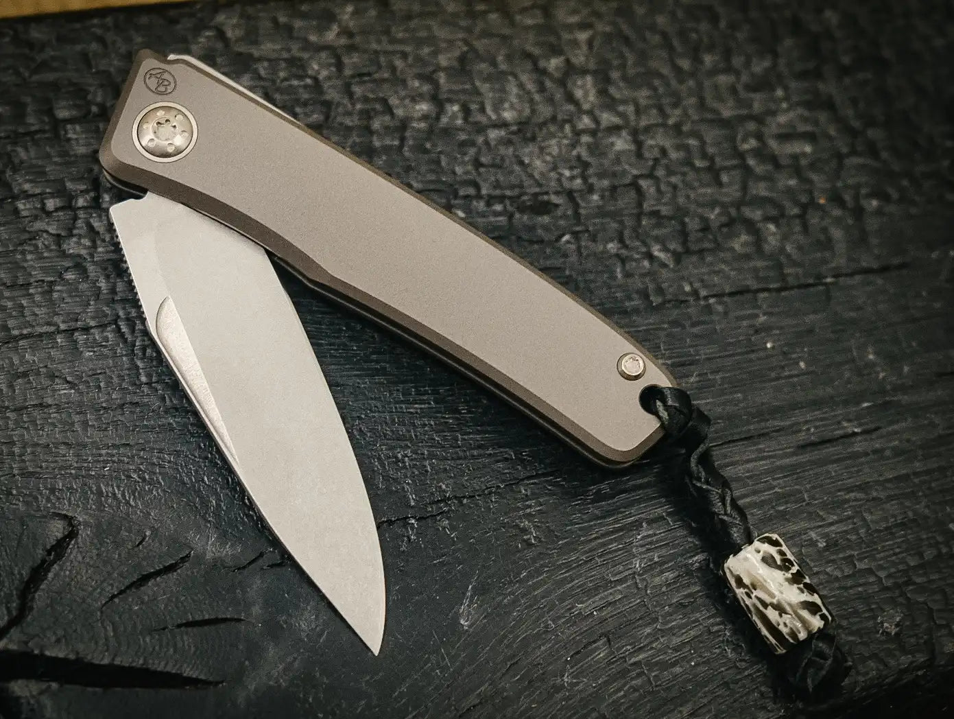 Arno Bernard Knives Rinkhals Solid Titanium (Fuller, Stonewashed)