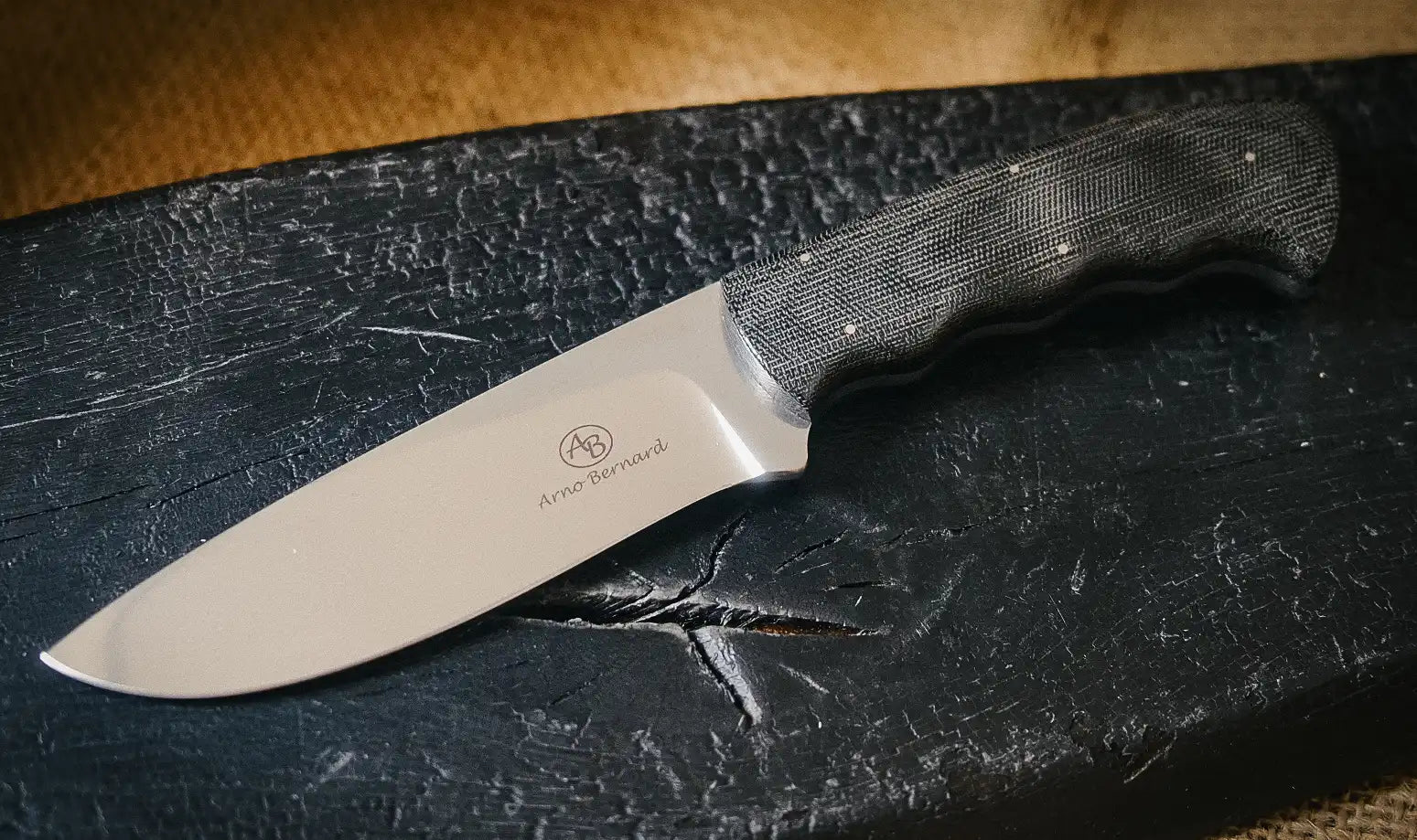 Arno Bernard Knives Hippo Burlap Canvas black