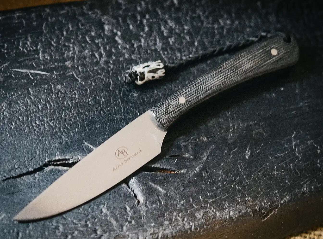 Arno Bernard Knives Fin & Fur Burlap Canvas Black