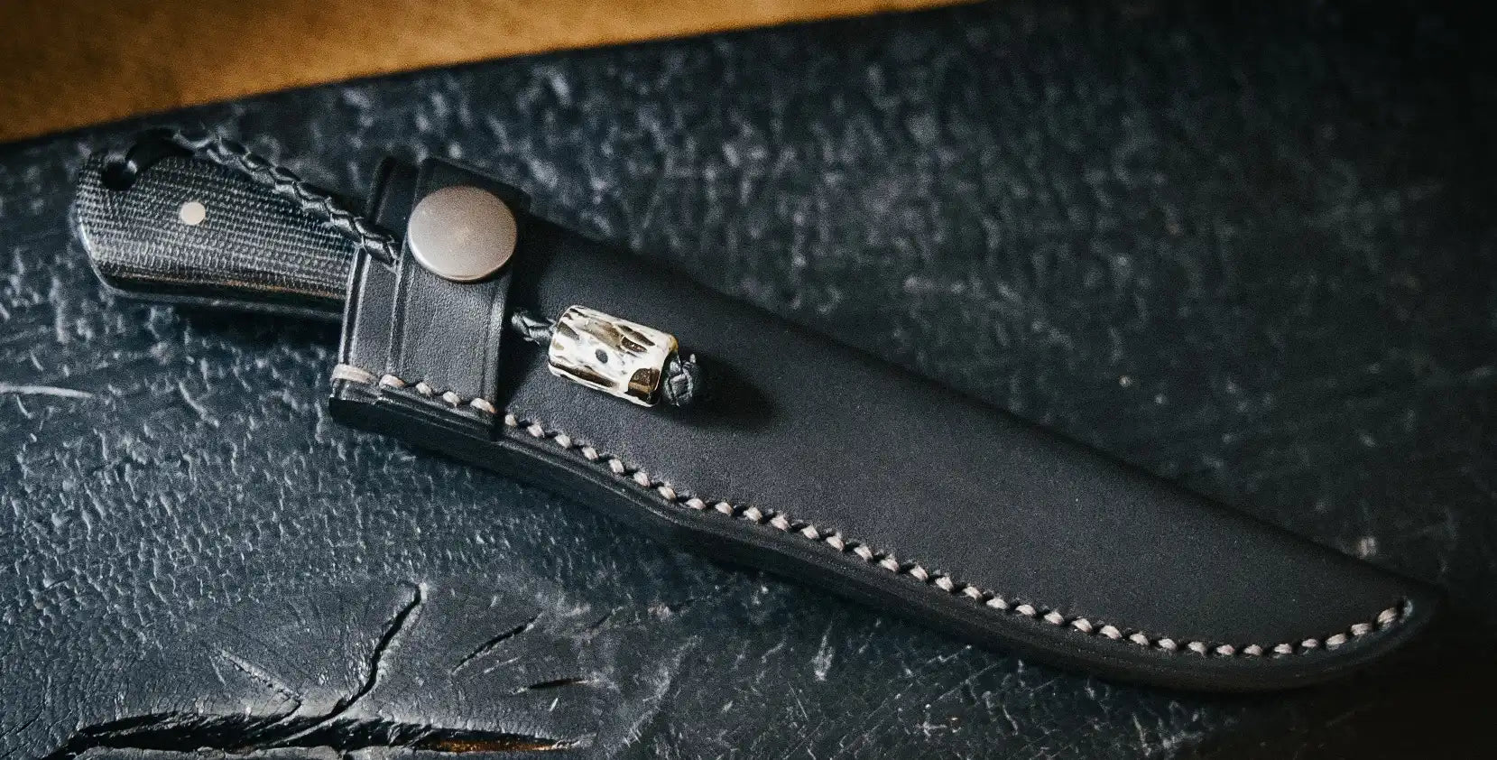 Arno Bernard Knives Fin & Fur Burlap Canvas Black
