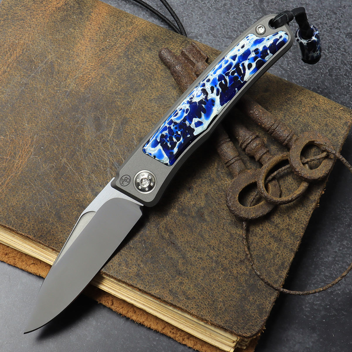 Arno Bernard Knives Rinkhals Slipjoint Taschenmesser Kudu blau