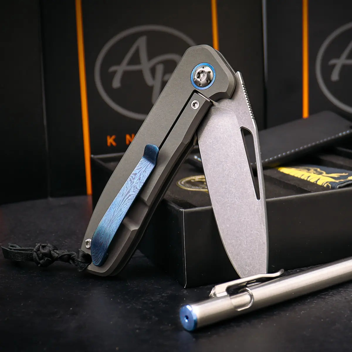 Arno Bernard Knives Special Edition Timascus iMamba and ASSEGAI