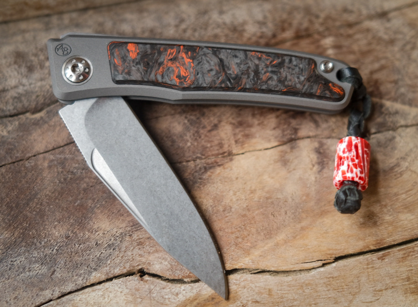 Arno Bernard Knives Rinkhals stonewashed FAT Carbon Darkmatter rot