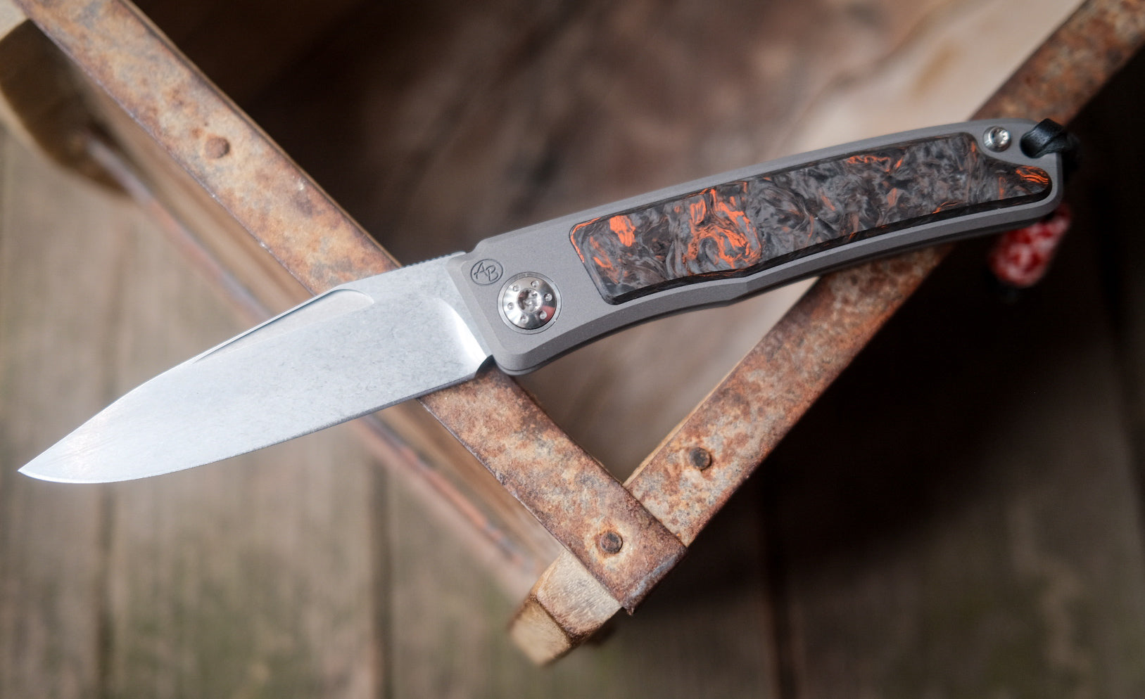 Arno Bernard Knives Rinkhals stonewashed FAT Carbon Darkmatter rot