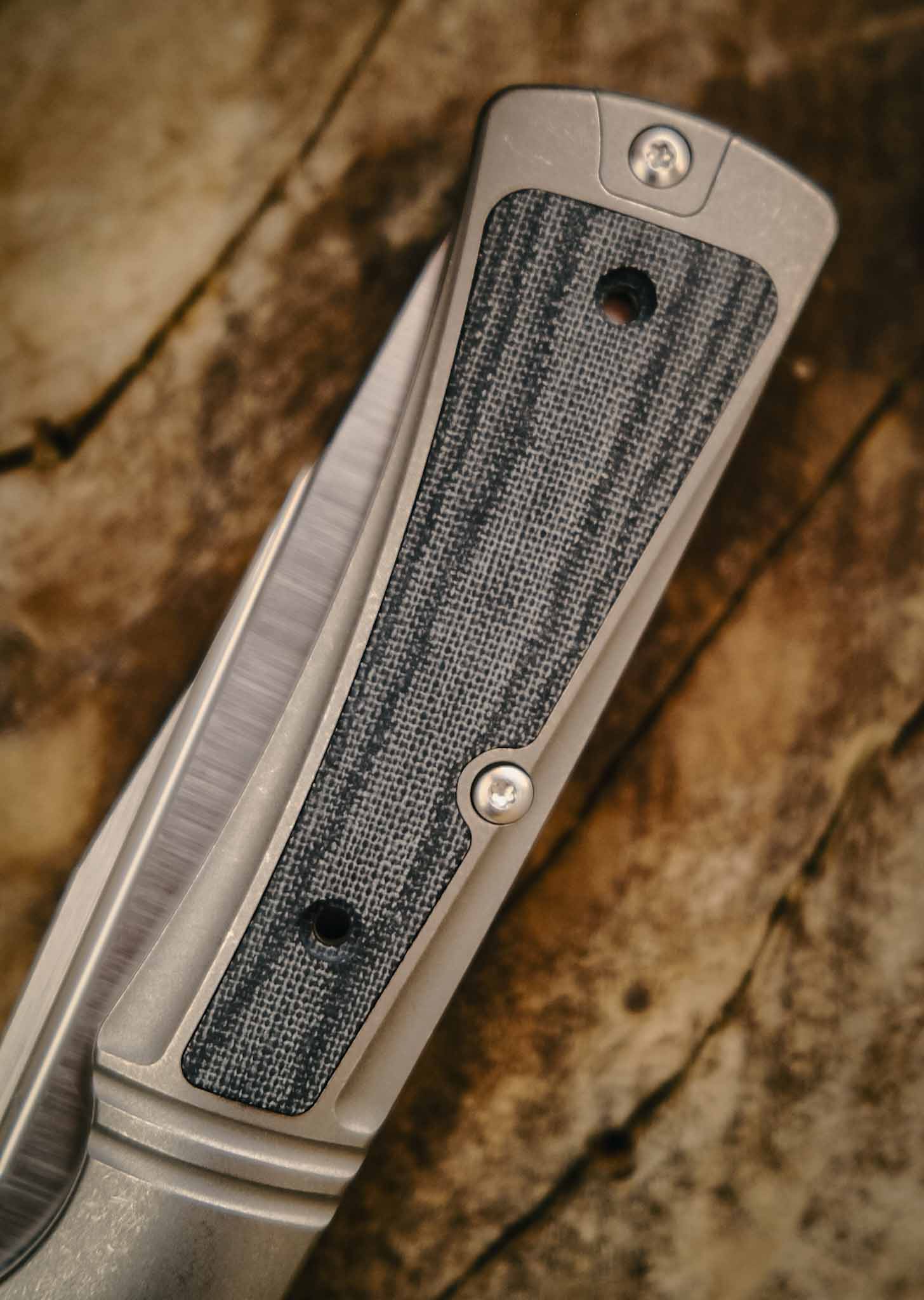 Inlay Micarta schwarz für SK-X Taschenmesser (Inlay Version)