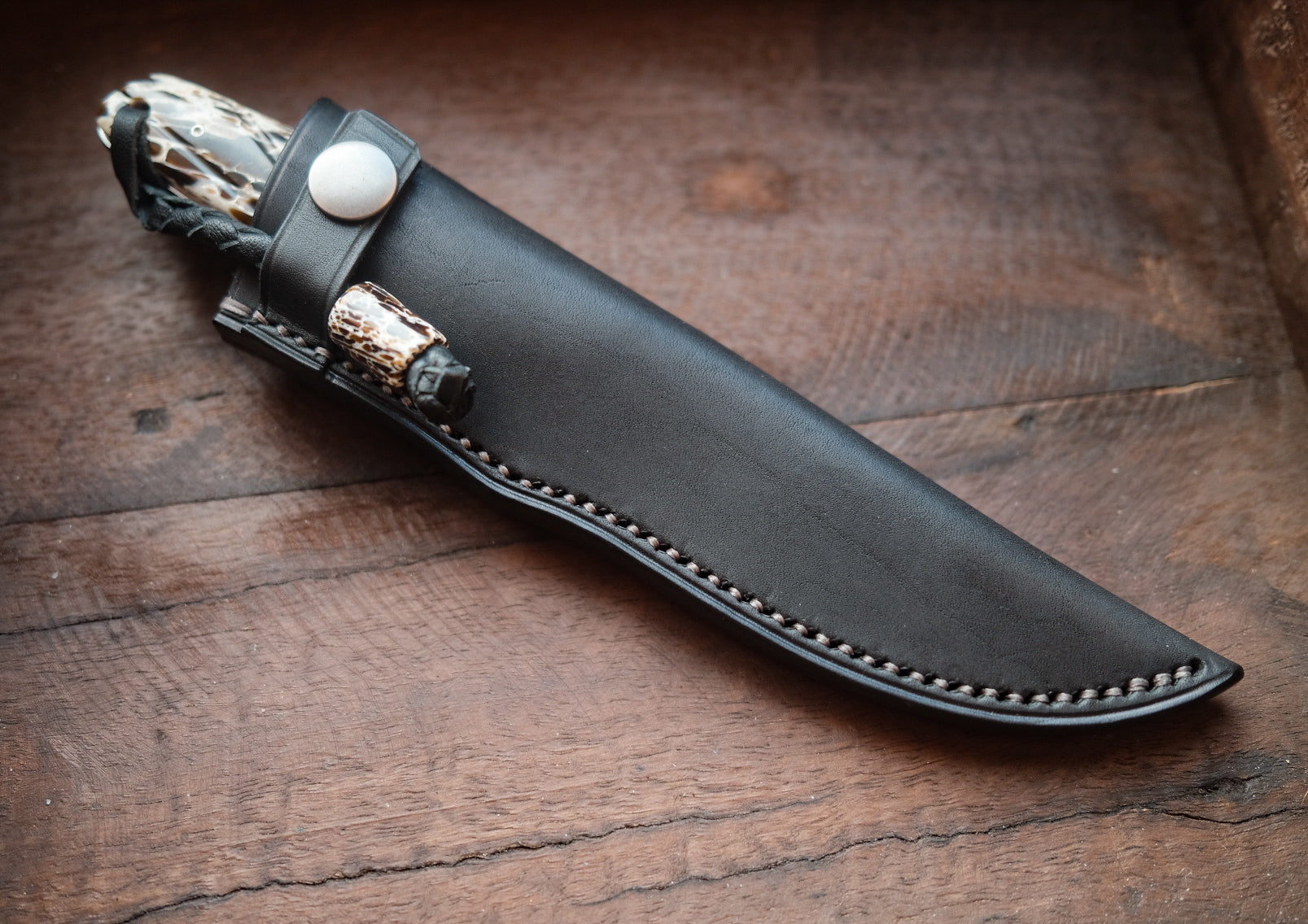 Arno Bernard Knives Bongo mit Kudu-Knochen (orange-braun)