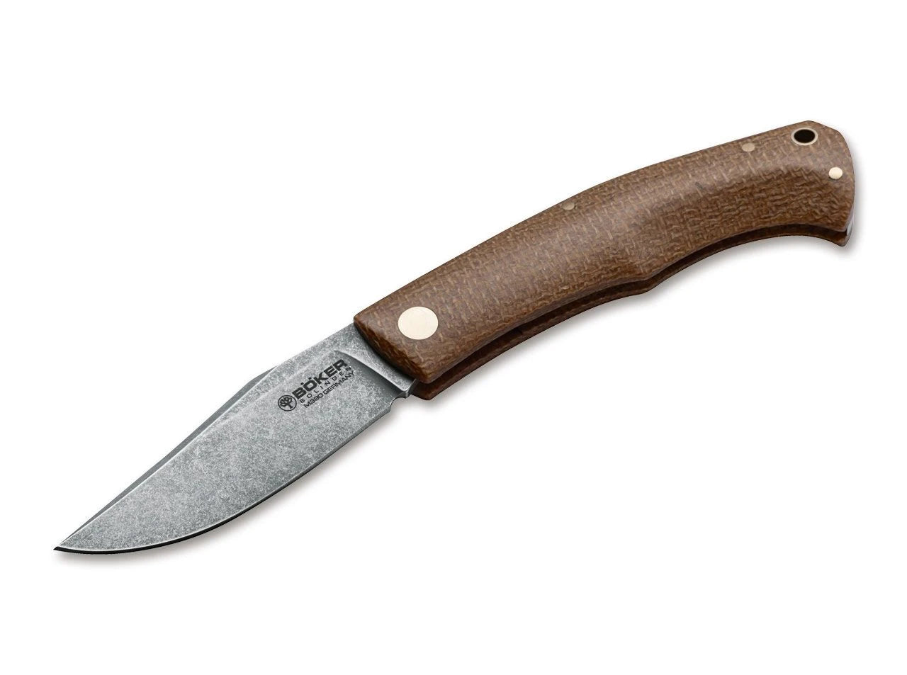 Boker Barlow Integral Burlap Micarta Damascus