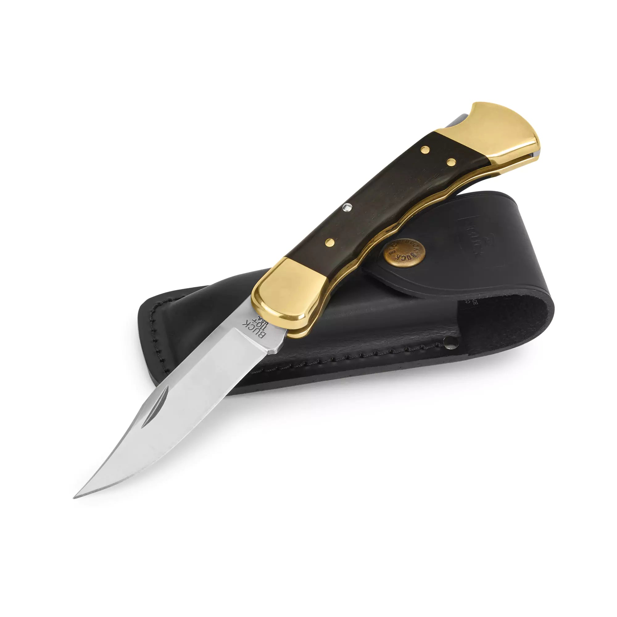 Buck 110 Folding Hunter Finger Grooved