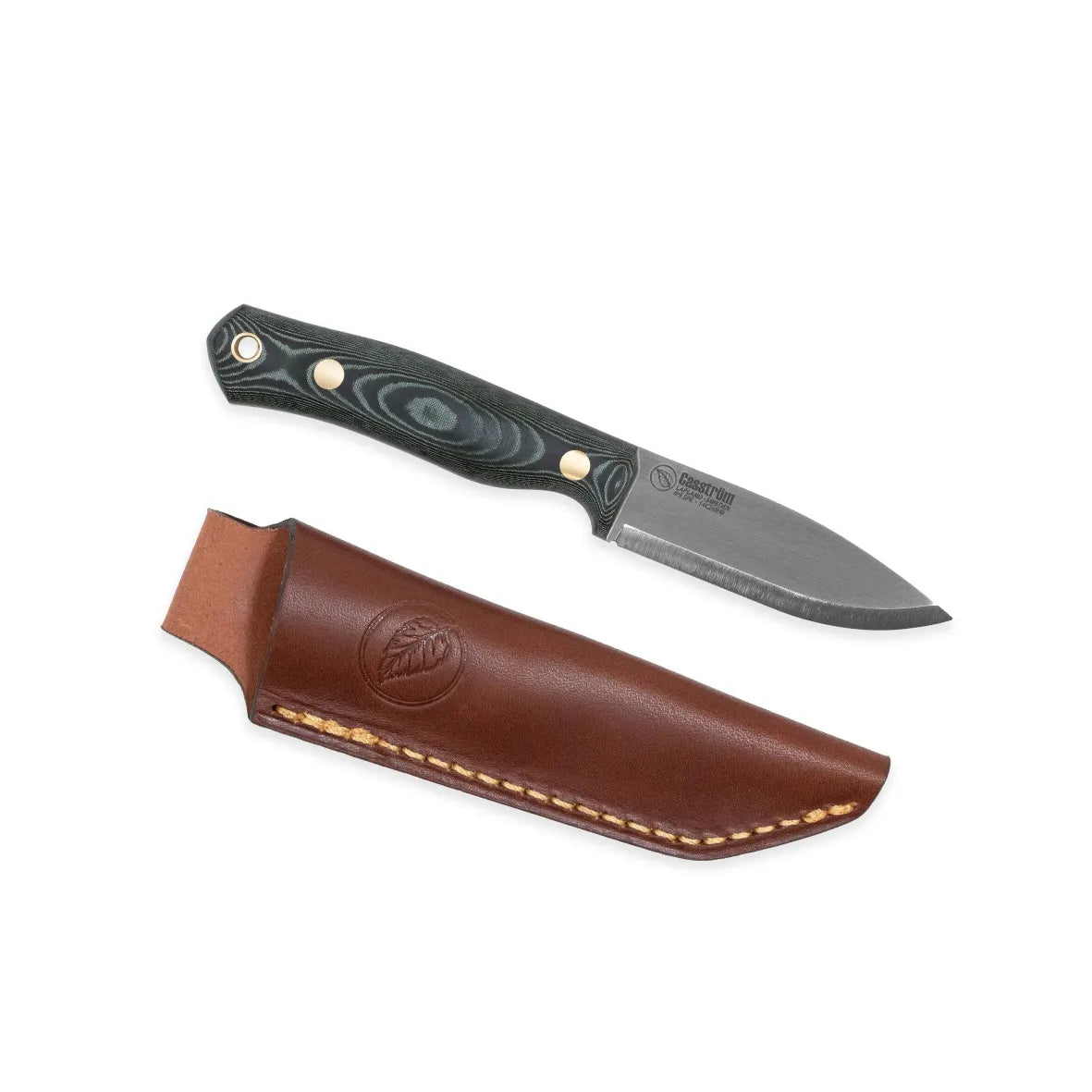 Casström No.8 SFK, Green micarta, Flachschliff