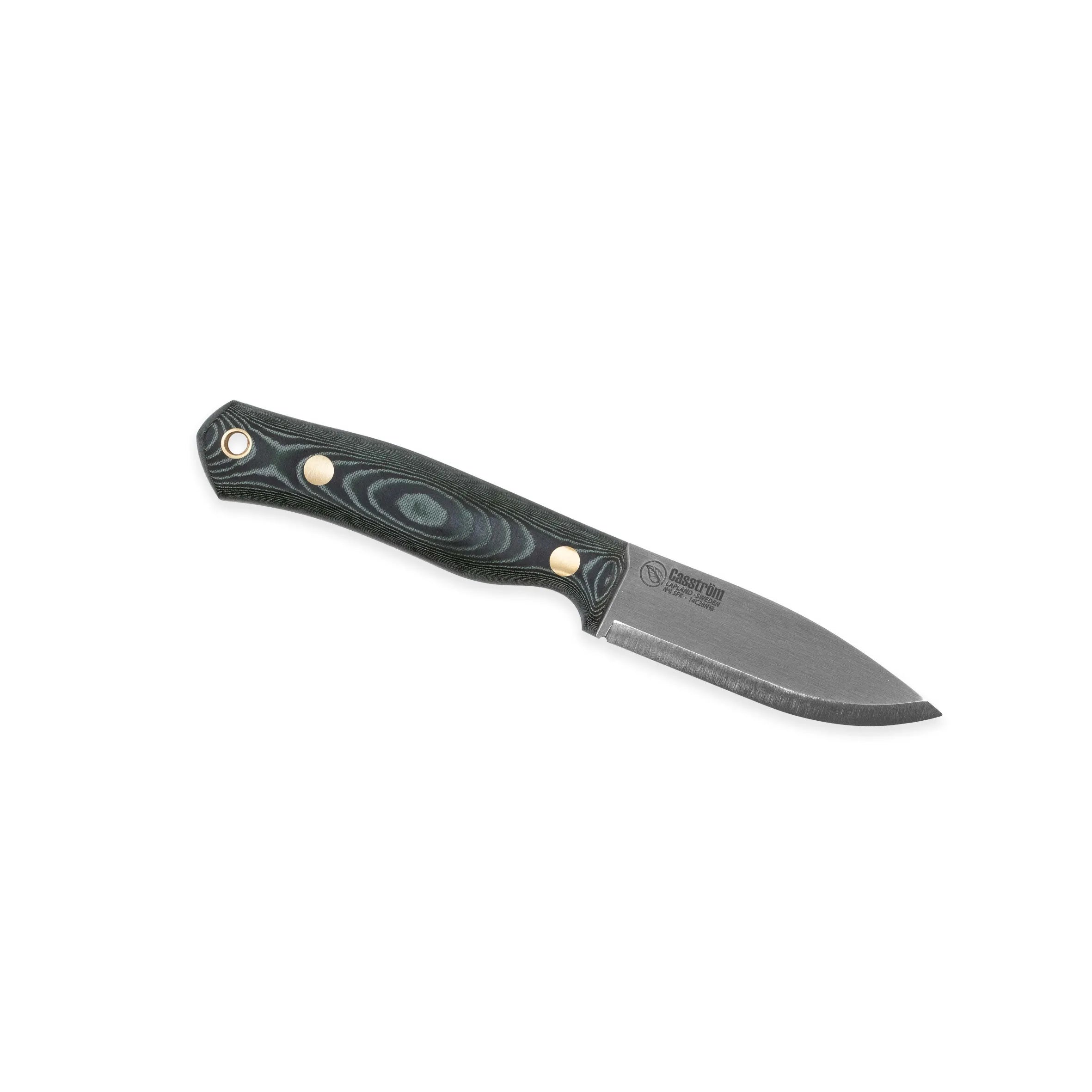Casström No.8 SFK, Green micarta, Flachschliff