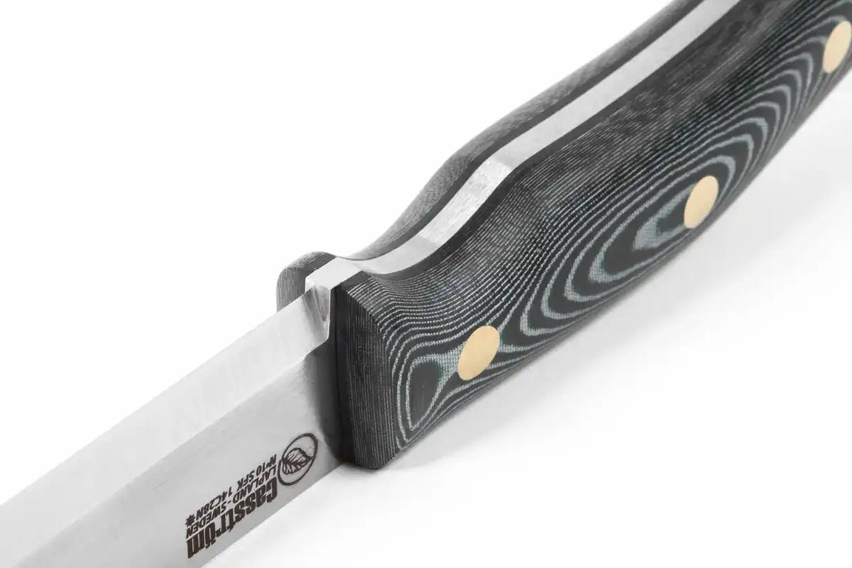 Casström No.10 SFK, grünes Micarta, Scandi, Lederscheide
