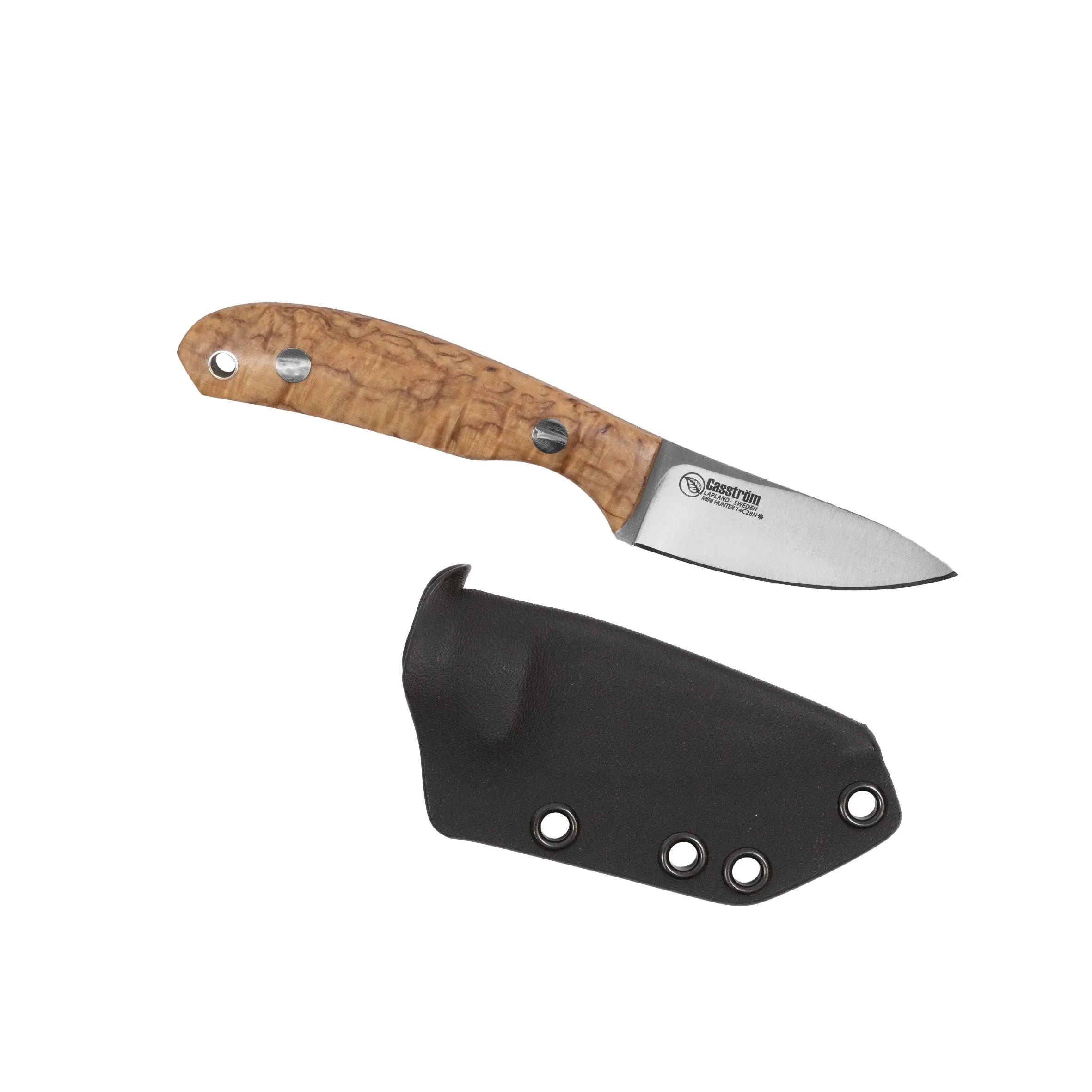 Casström Safari Mini Hunter, stabilisierte Maserbirke, Kydex