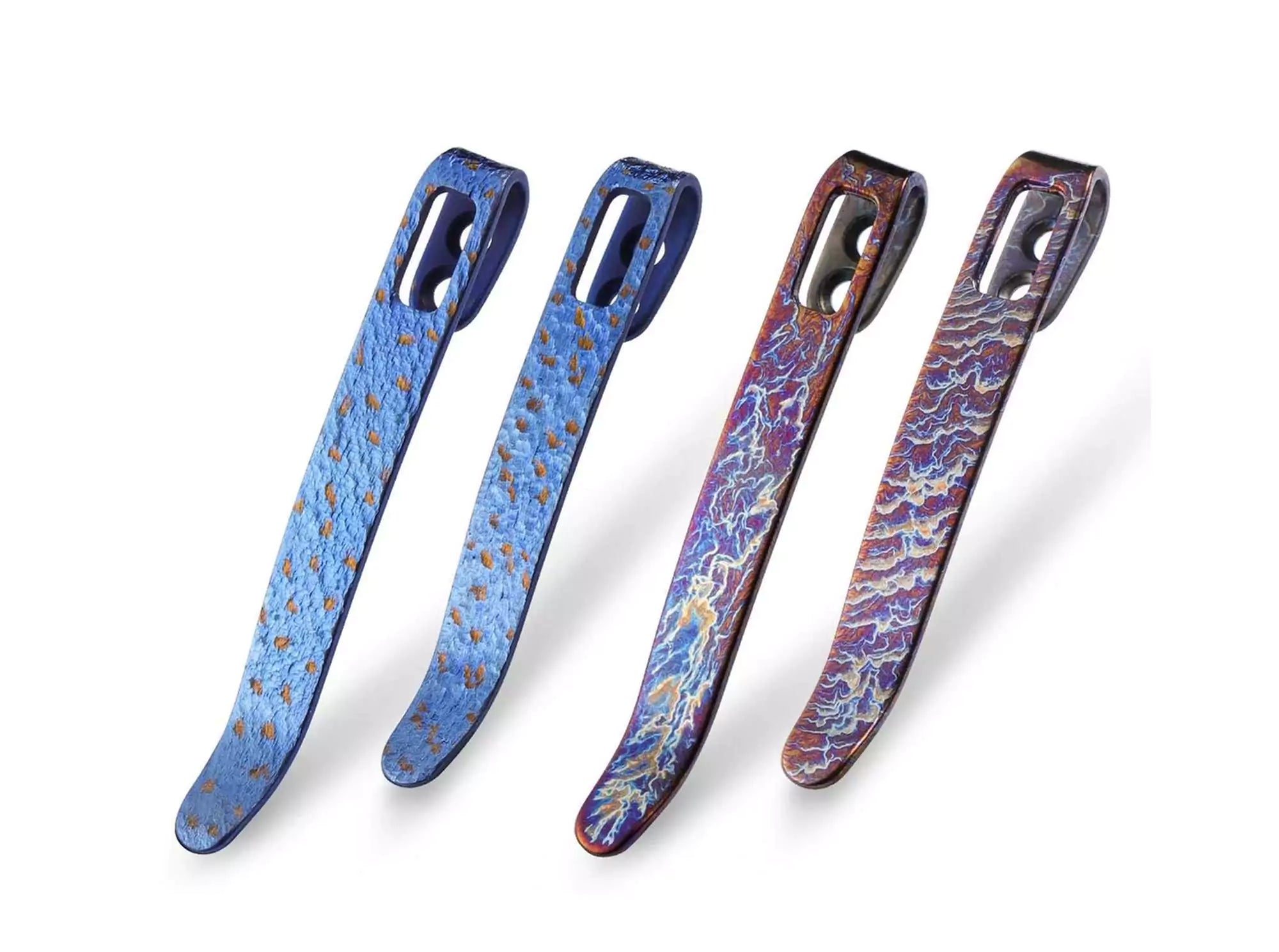 CIVIVI Four Flamed Titanium Clips T002C ohne Schrauben