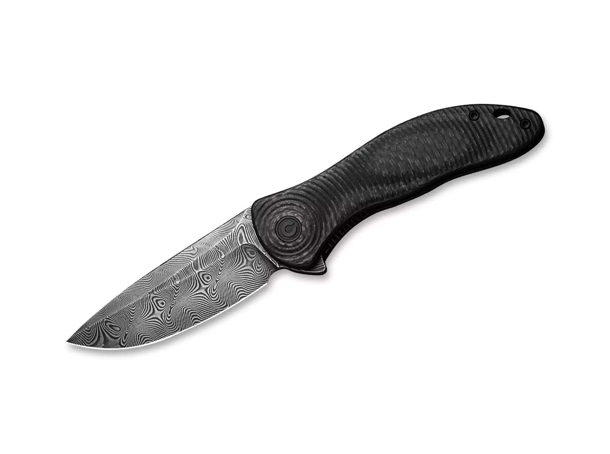 CIVIVI Synergy3 Black G10 Twill Carbon Damascus