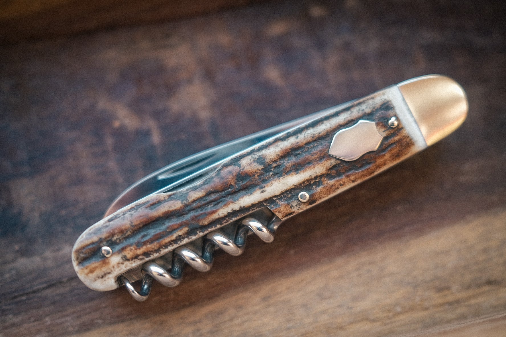 Hartkopf Picnic Knife with Corkscrew – Staghorn