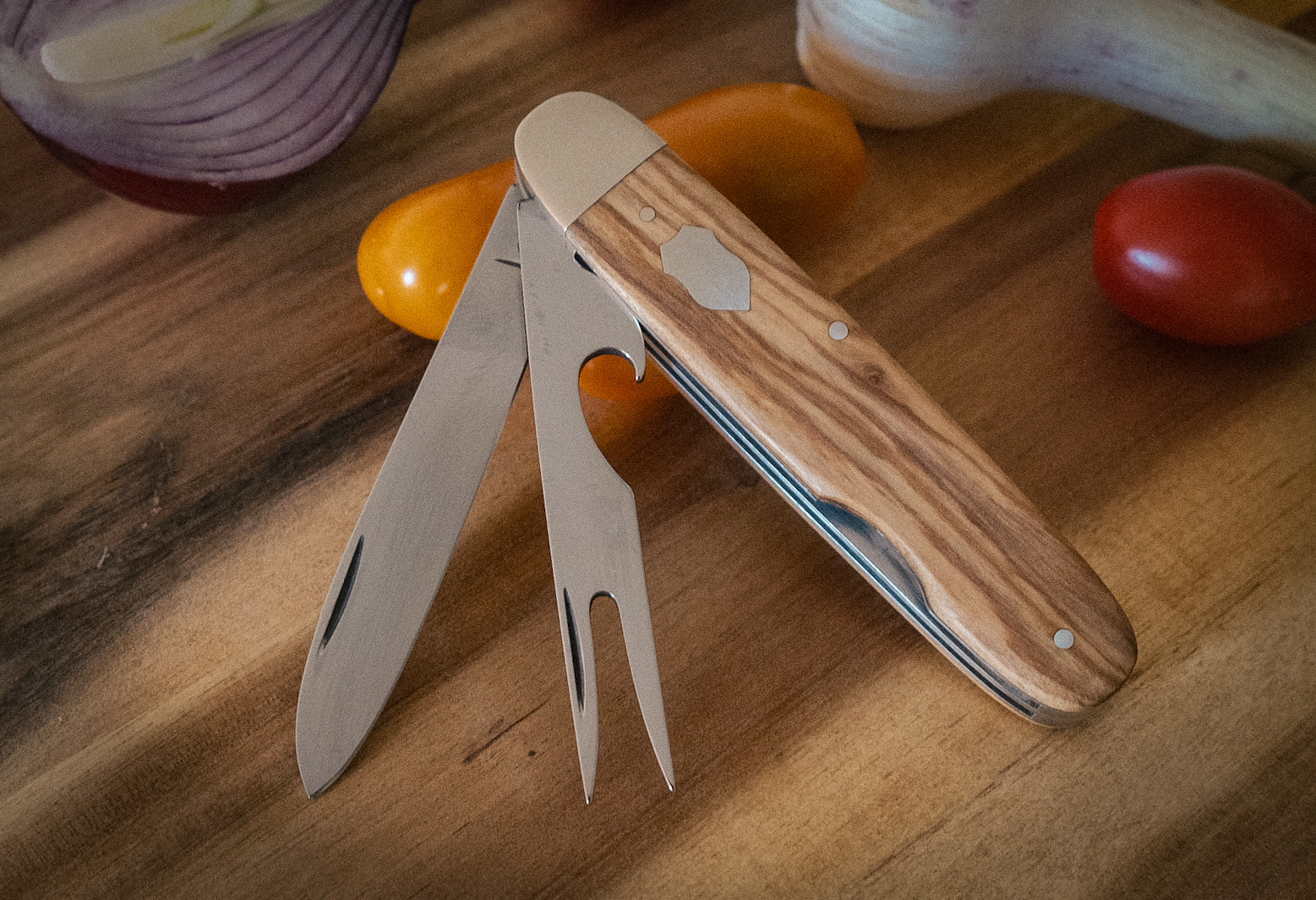 Hartkopf Picknickmesser Besteckmesser – Olivenholz