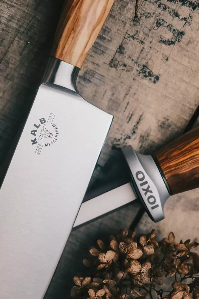 IOXIO Keramik-Wetzstab Duo Olivenholz F360/J800 + F1000/J3000