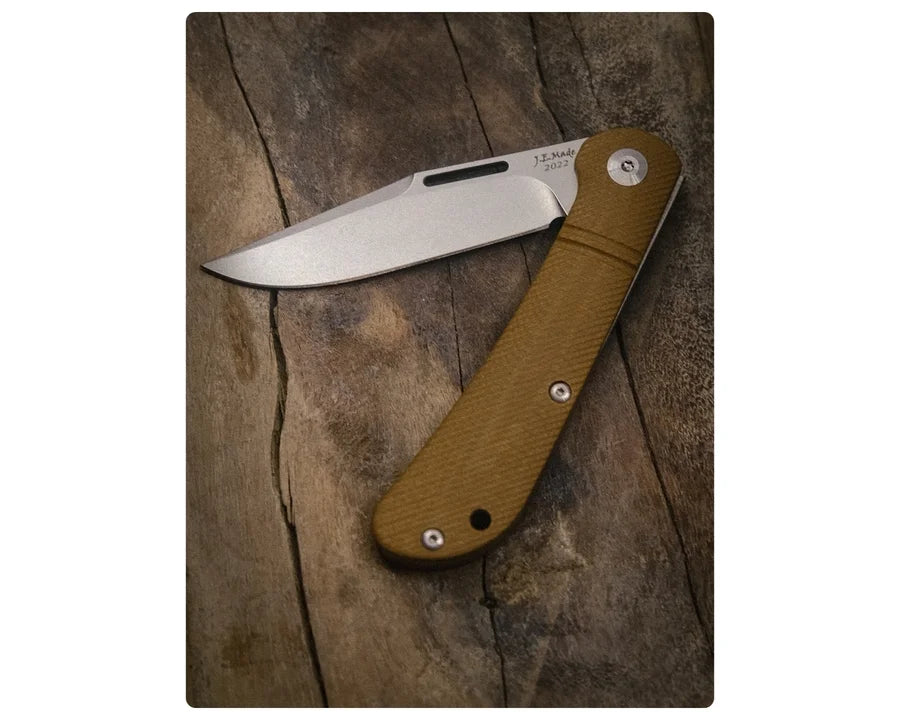 J.E. Made Lanny's Clip, G10 braun, D2 Slipjoint-Taschenmesser