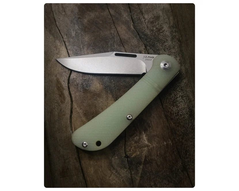 J.E. Made Lanny's Clip, Jade G10, D2 Slipjoint-Taschenmesser