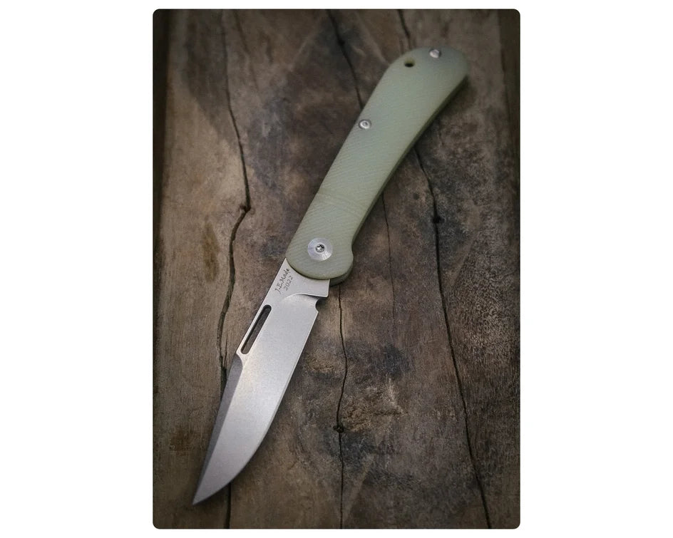 J.E. Made Lanny's Clip, Jade G10, D2 Slipjoint-Taschenmesser