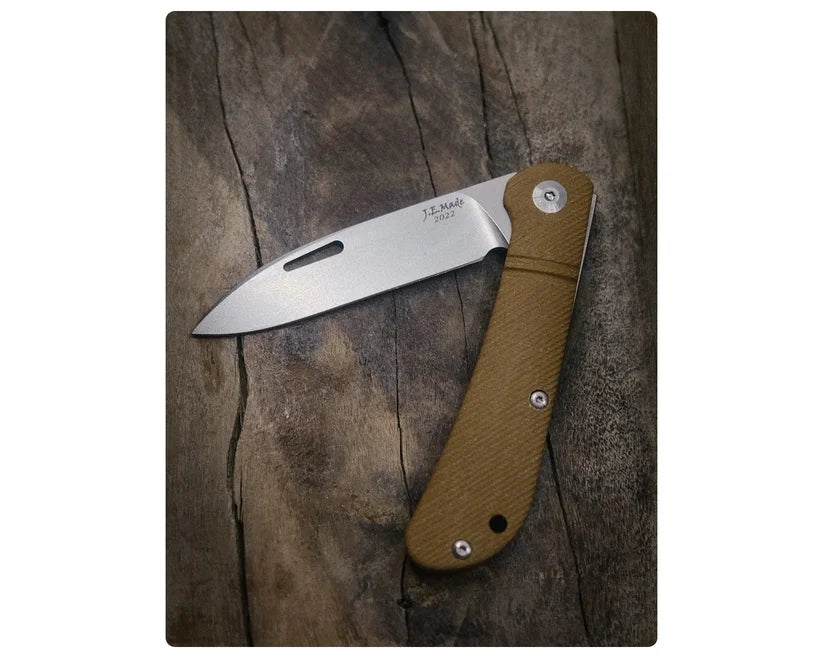 J.E. Made Zulu, G10 braun, D2 Slipjoint-Taschenmesser