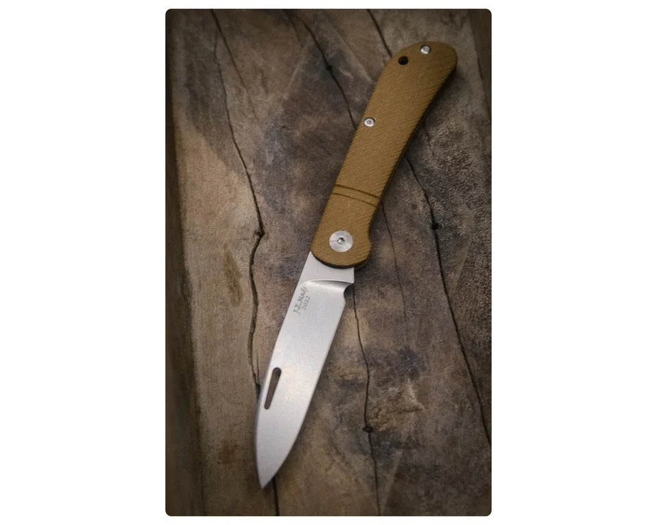 J.E. Made Zulu, G10 braun, D2 Slipjoint-Taschenmesser