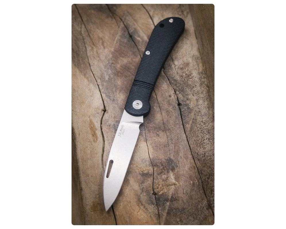 J.E. Made Zulu, G10 schwarz, D2 Slipjoint-Taschenmesser