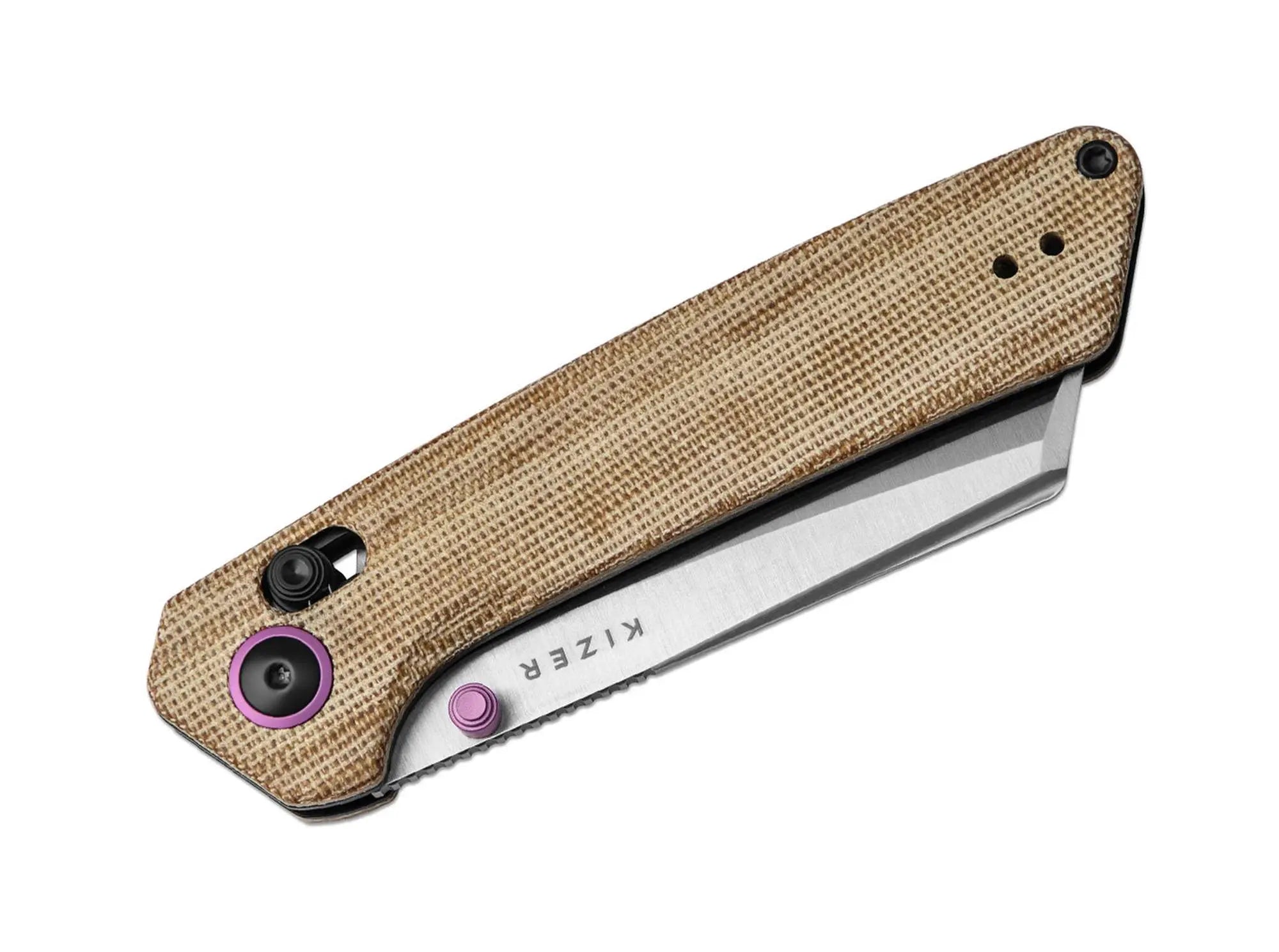 Kizer Madrac Nitro-V Natural Micarta