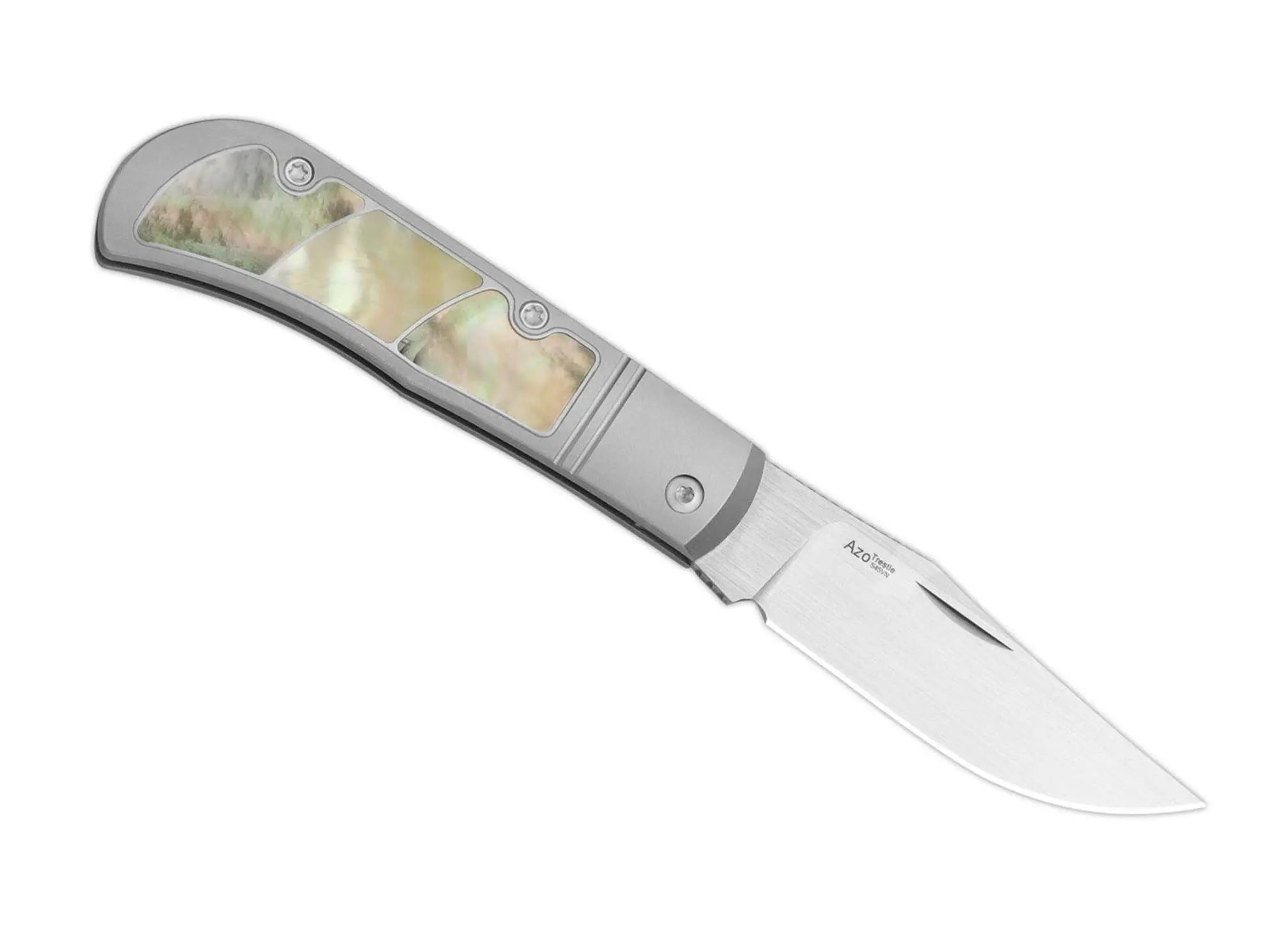 Kizer Trestle S45VN Ti Mother of Pearl