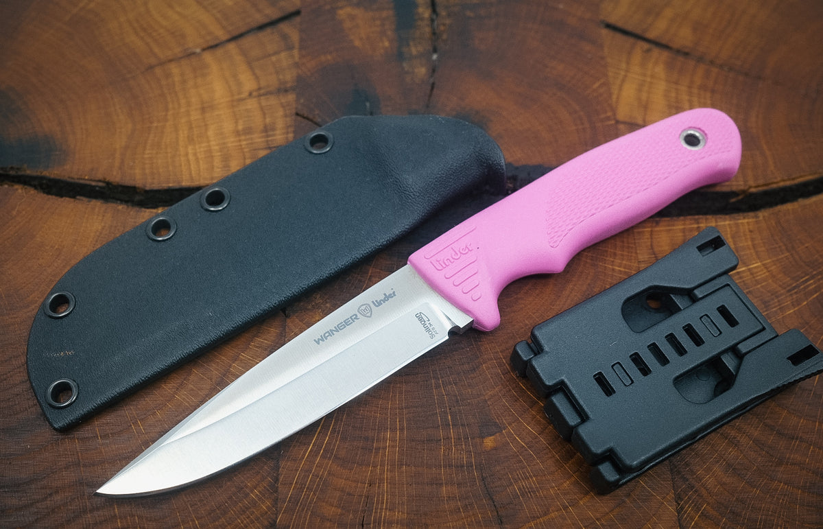 Linder Wanger Super Edge 7 Joe Vogel Evo-X ATS 34 Kydex rose avec clip