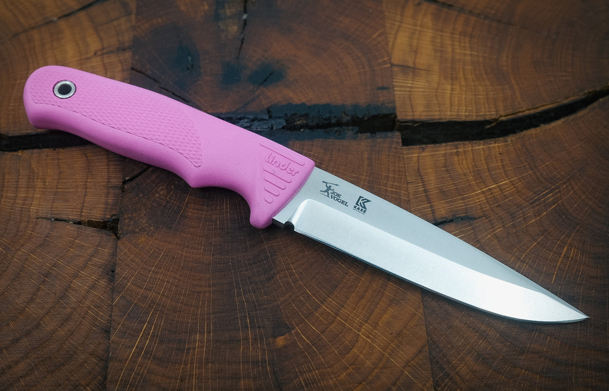 Linder Wanger Super Edge 7 Joe Vogel Evo-X ATS 34 Kydex rose avec clip