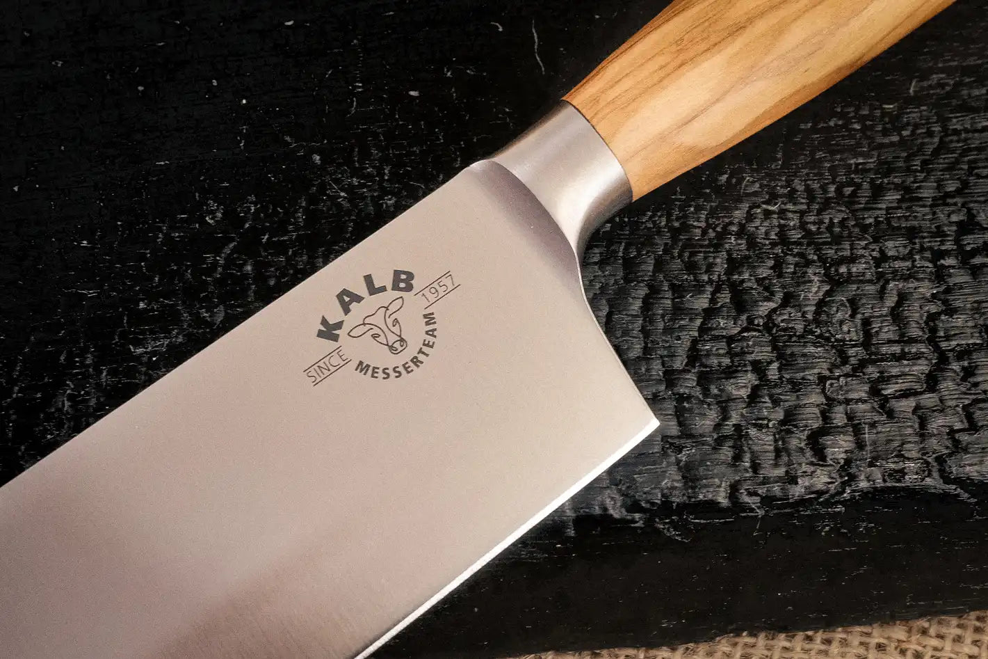 Couteau Kalb Nakiri, manche en bois d'olivier de 16 cm
