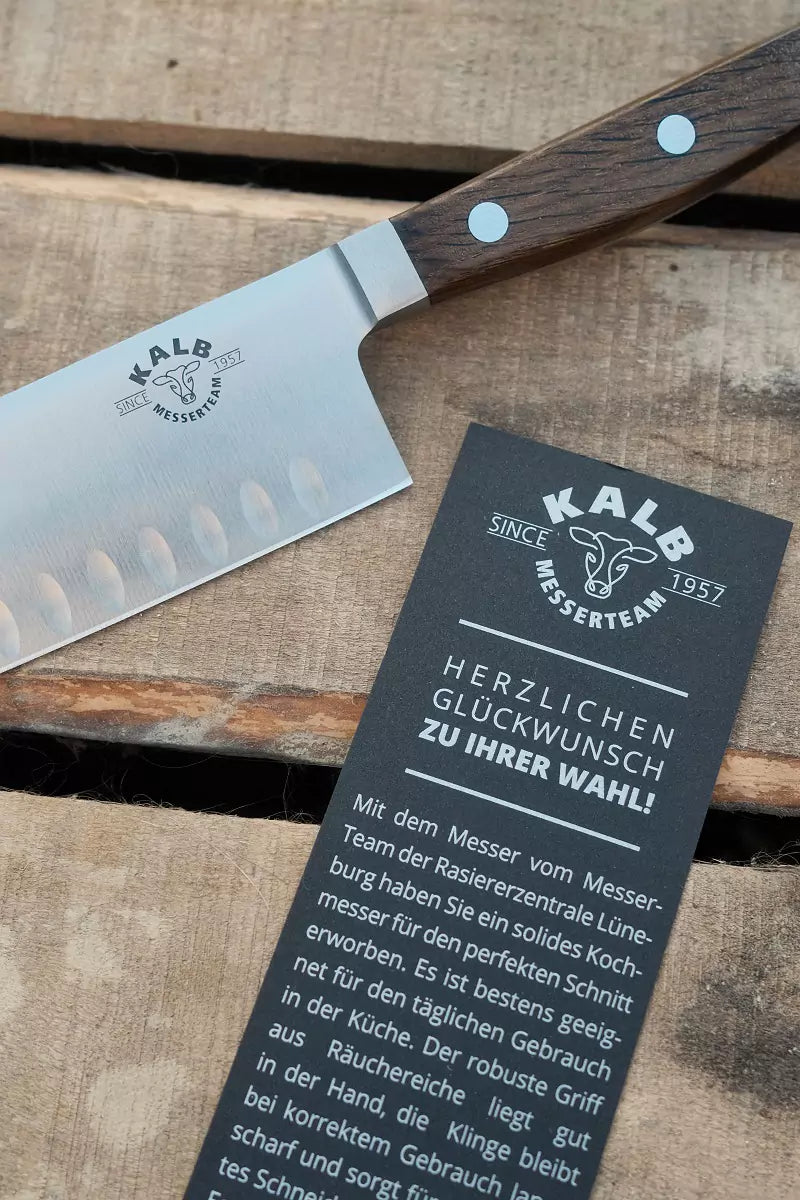 Messerteam Kalb Santoku Messer mit Kulle