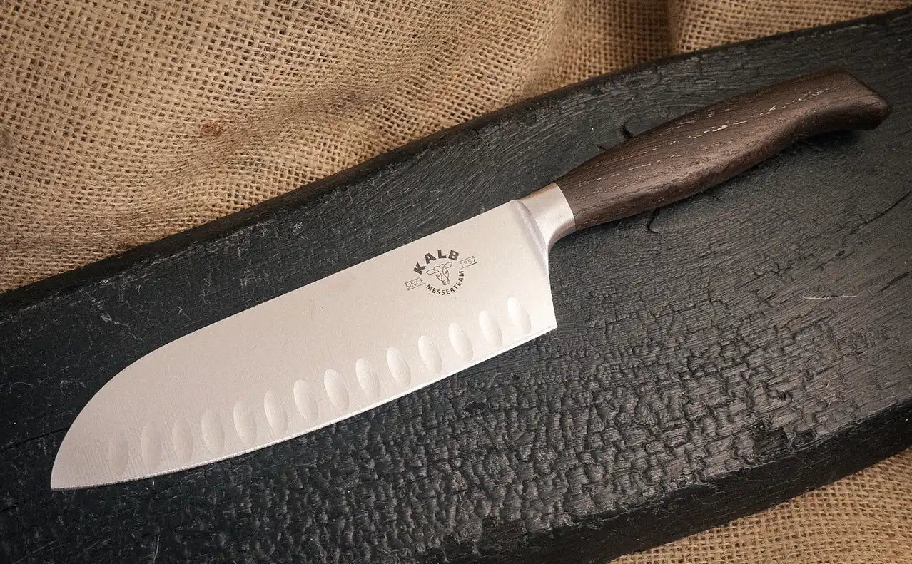 Messerteam Kalb Santoku mit Kulle 16 cm geräucherte Eiche (Ergo-Line)