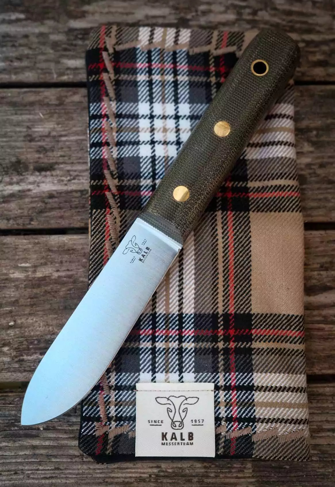 Otter Matrosenmesser kompakt grünes Micarta (C75 Kohlenstoffstahl) – Messerteam exklusiv