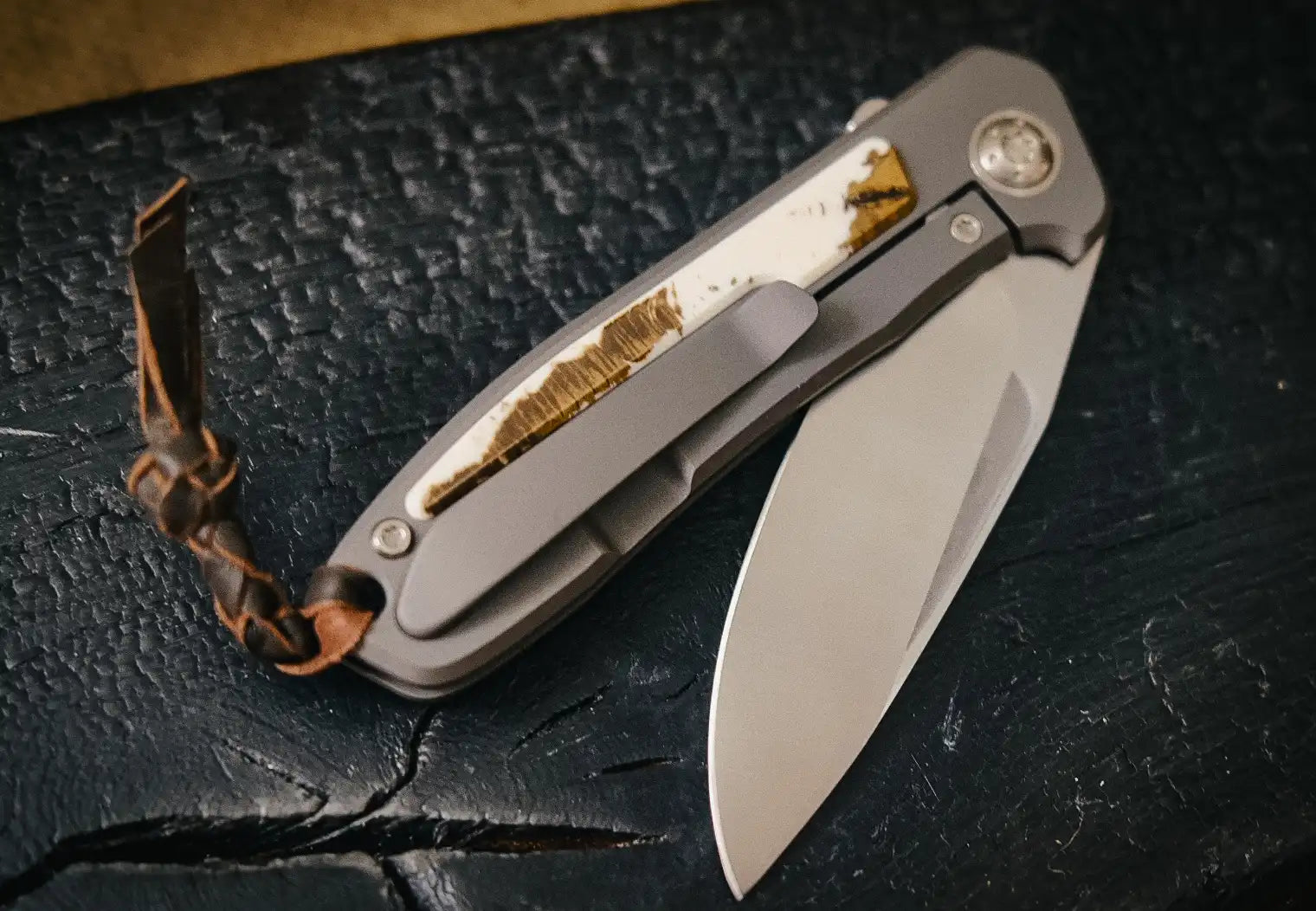 Arno Bernard Knives iMamba Dyed Warthog (Flipper, Ball Bearings, Fuller, Mirror Polished)