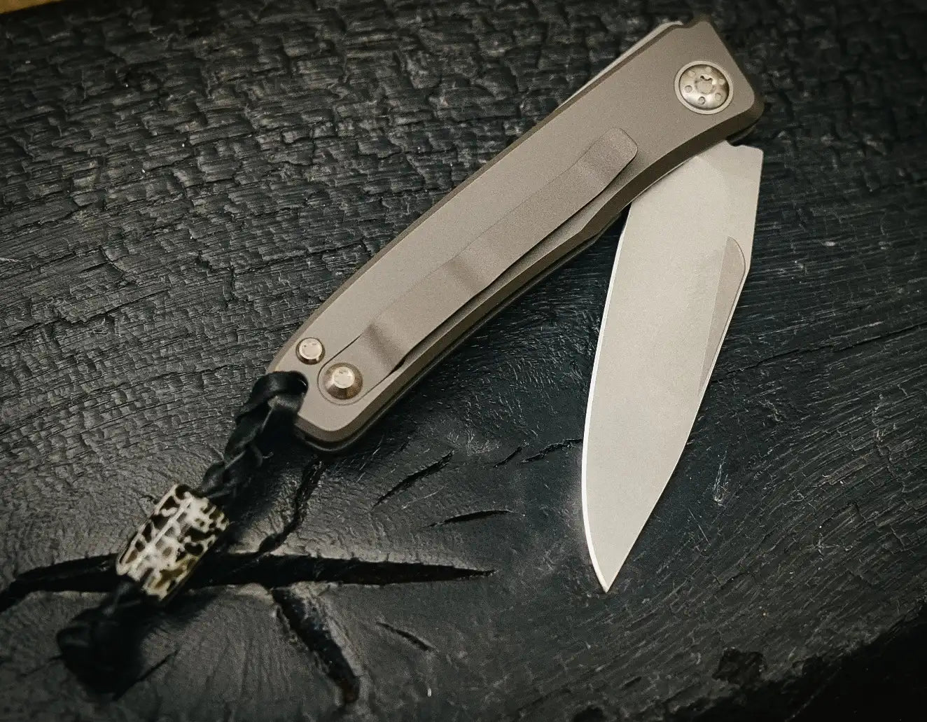 Arno Bernard Knives Rinkhals Solid Titanium (Fuller, Stonewashed)
