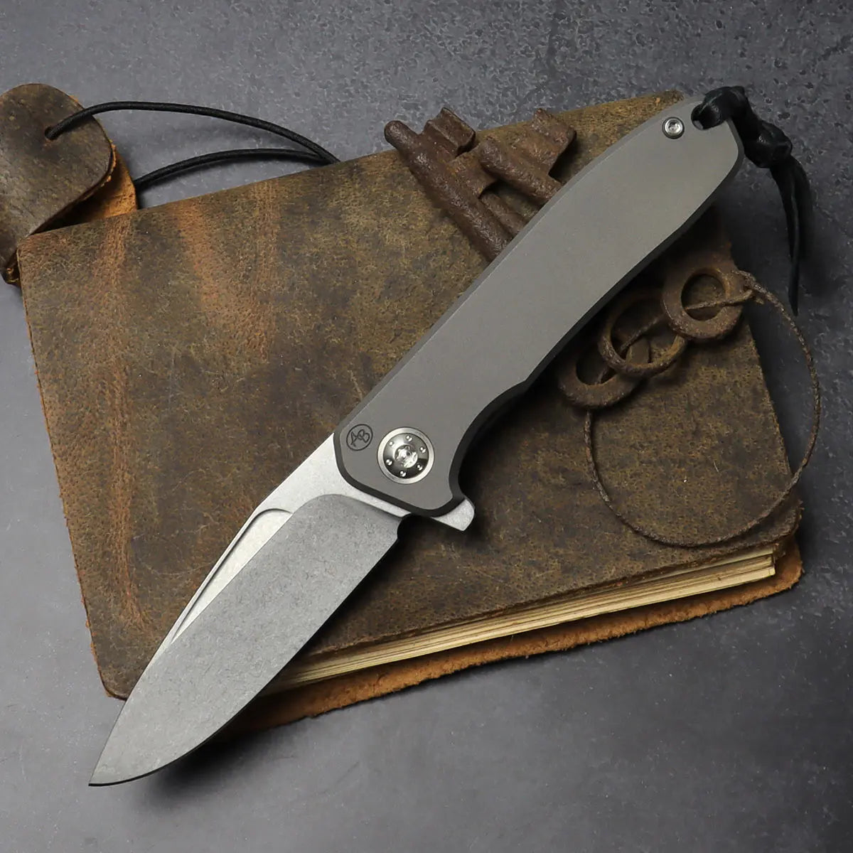 Arno Bernard Knives iMamba EDC Folder Titanium stonewashed Fuller Flipper