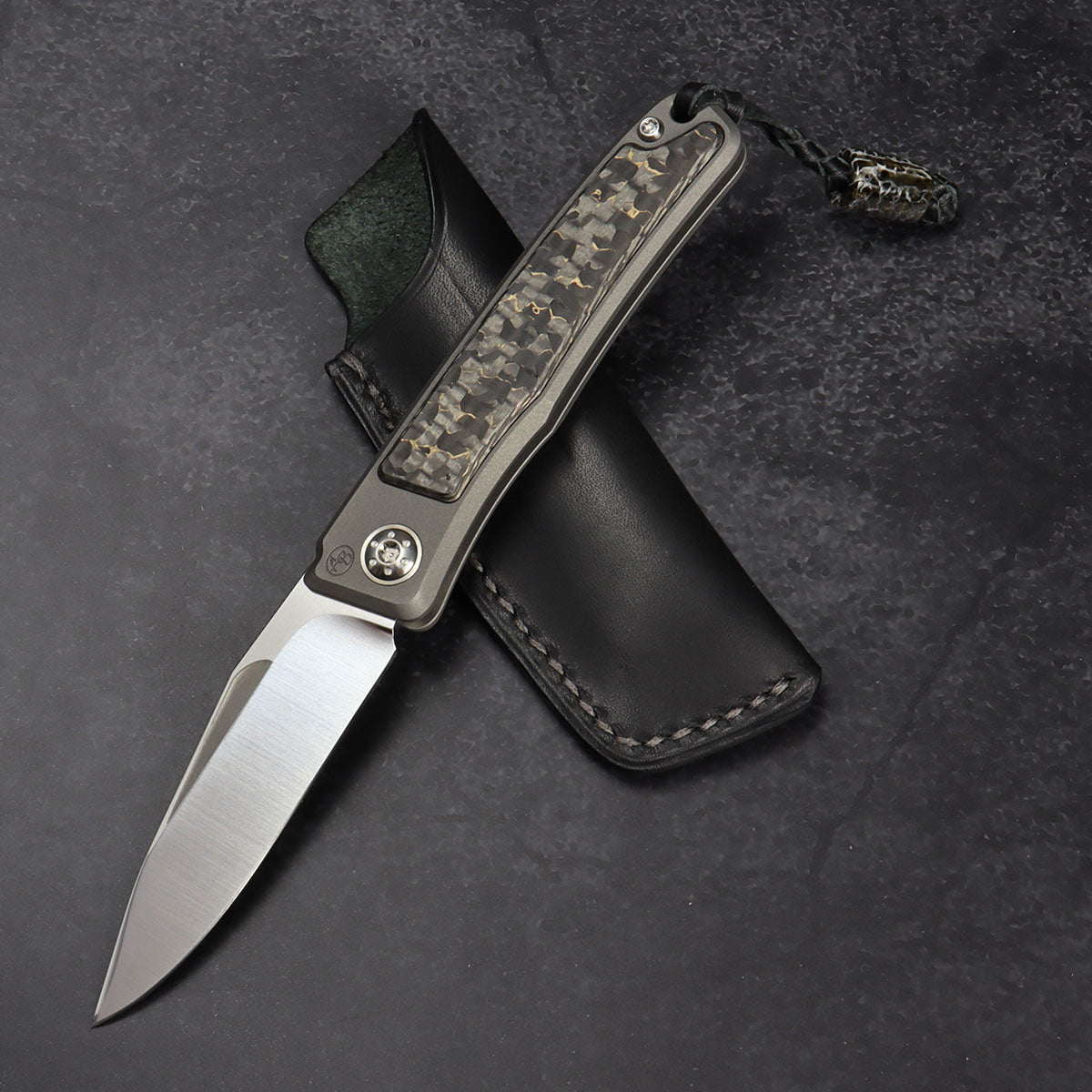 Arno Bernard Knives Rinkhals Slipjoint Titanium Fat Carbon Snakeskin