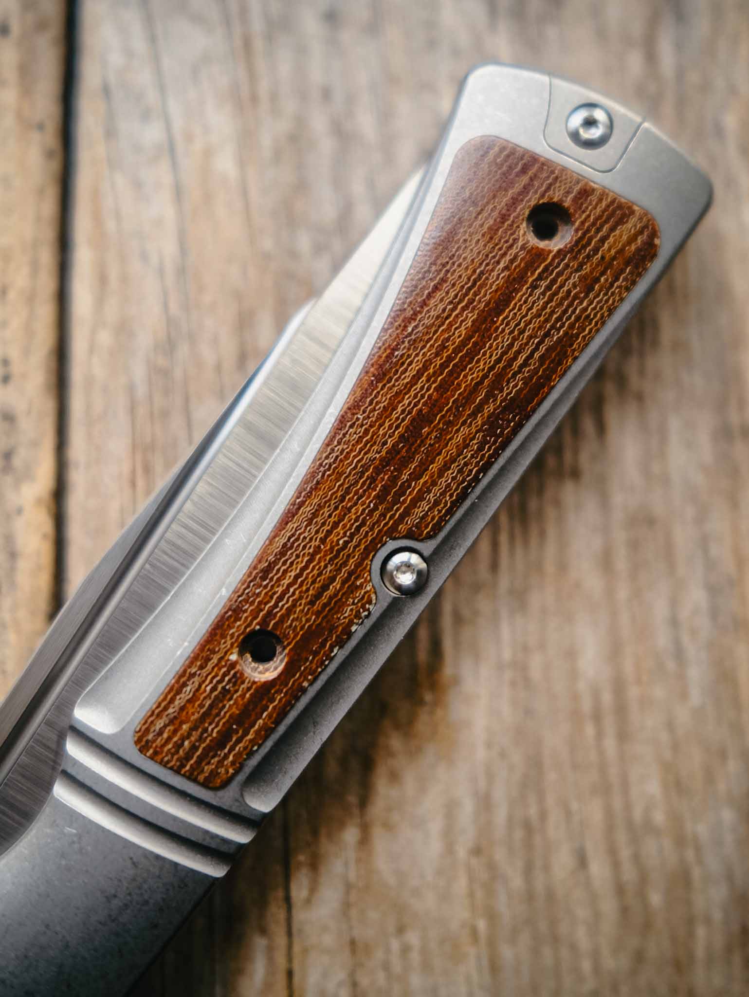 Inlay antikes Micarta für SK-X Taschenmesser (Inlay Version)