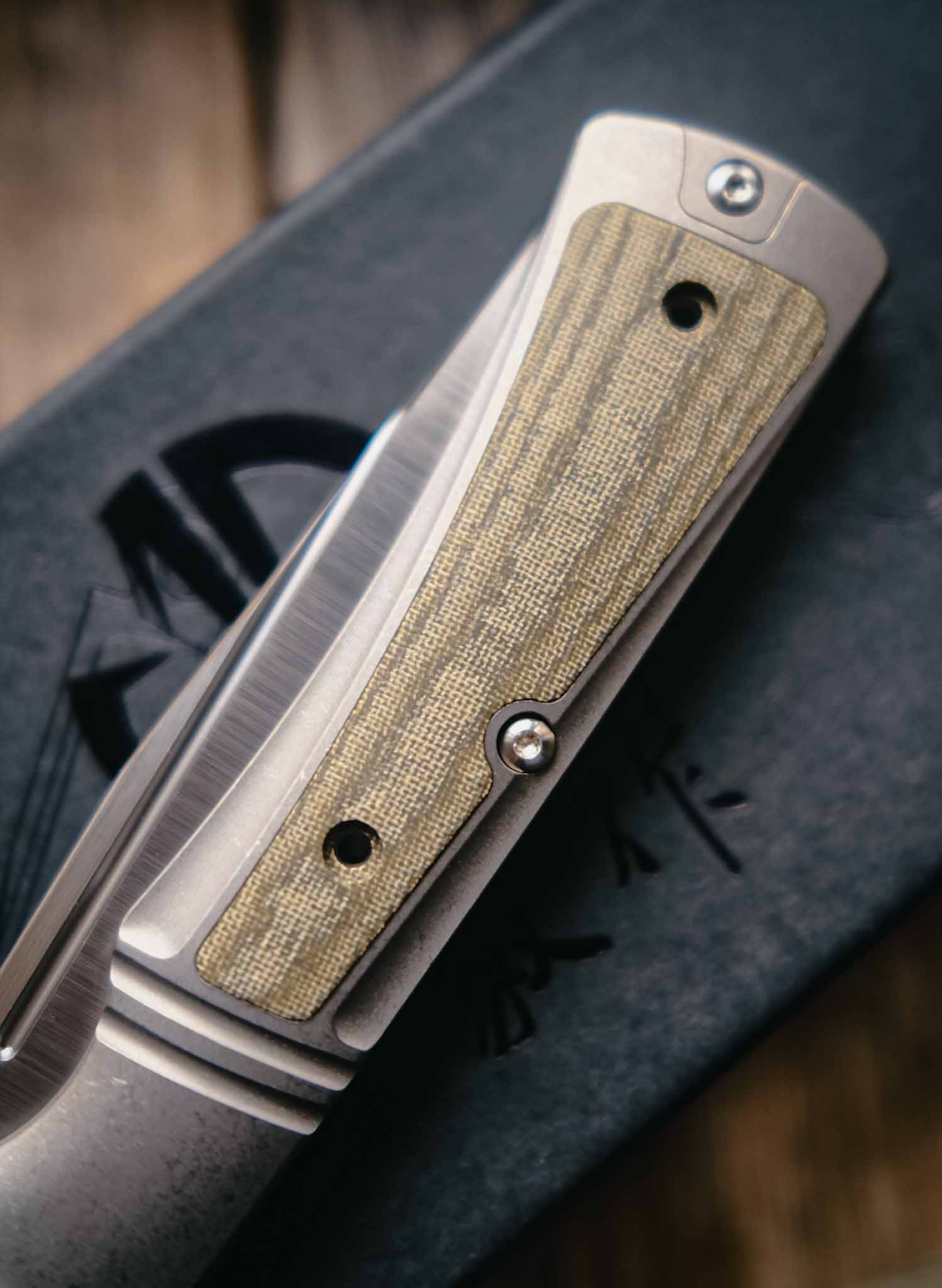 Inlay Micarta olive für SK-X Taschenmesser (Inlay Version)