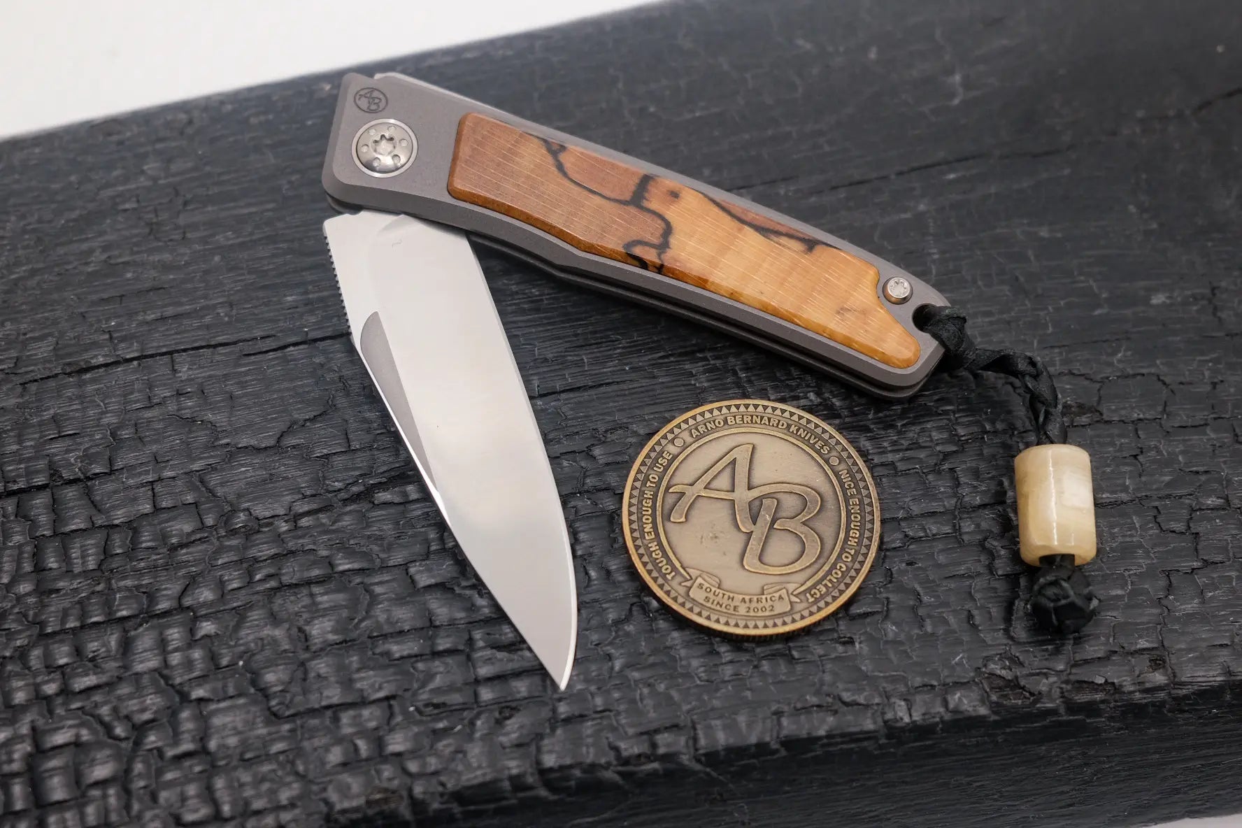 Arno Bernard Knives Rinkhals Spalted Maple Beech