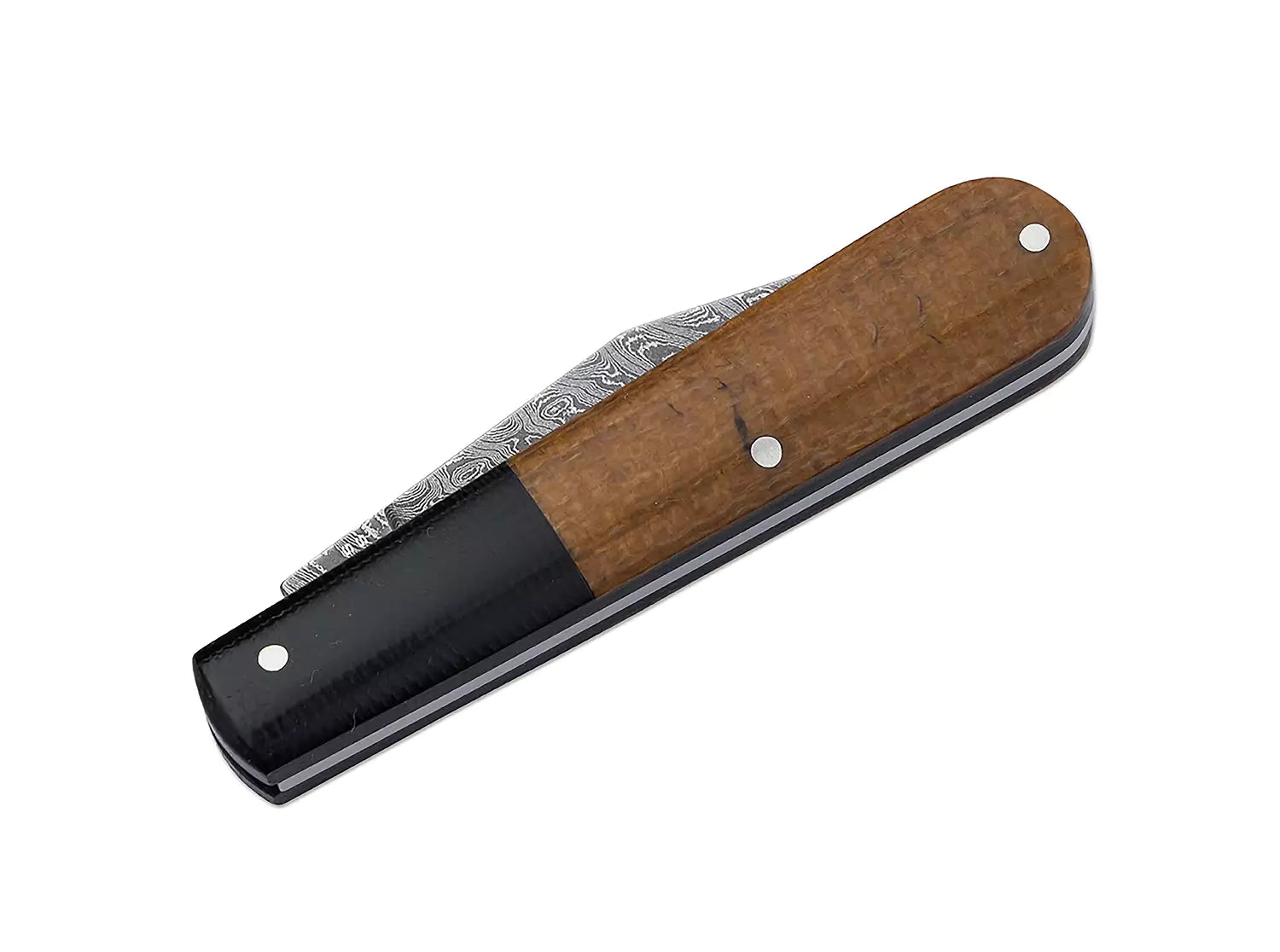 Böker Barlow Integral Burlap Micarta Damast