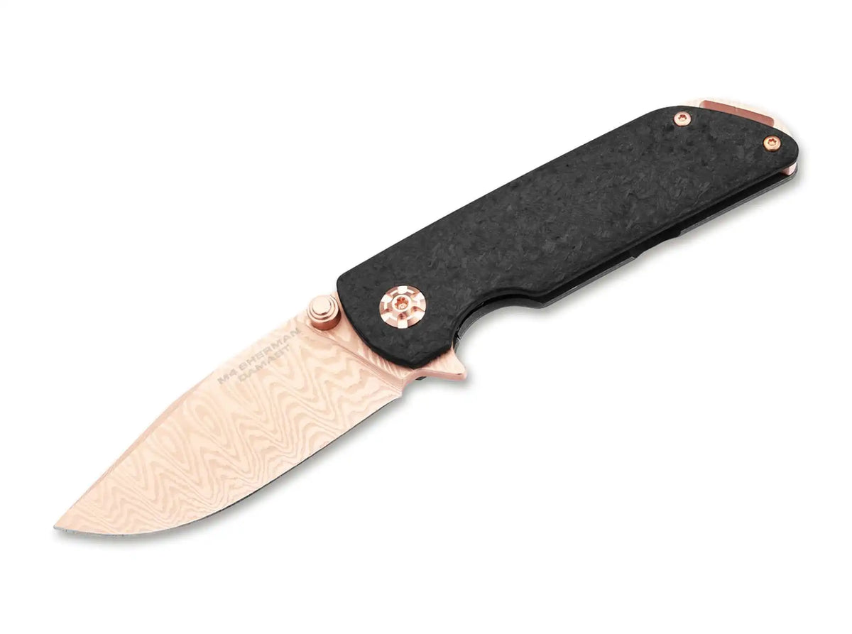 Böker M4 Sherman Damast Rose Gold