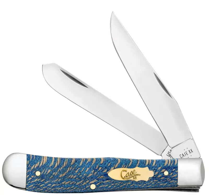 Case  SS Blue Sycamore Wood Smooth Trapper
